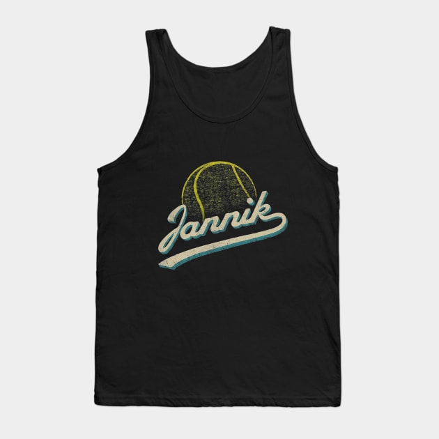 Jannik Sinner - Tennis Ball Tank Top by Retro Travel Design